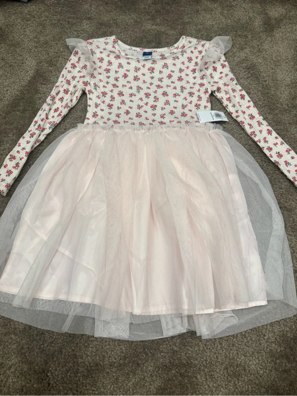 Old Navy Pink Floral Tulle Party Dress